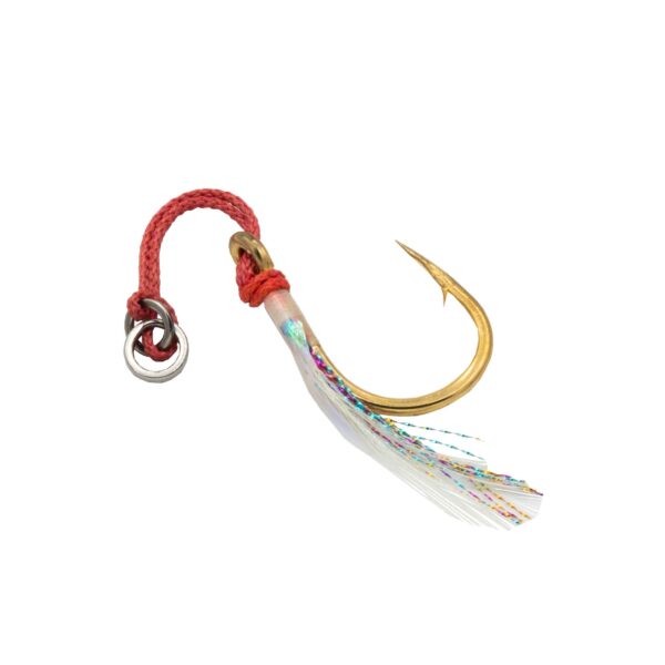 Catch fishing, mechanical jigging, assist hook, uv glow