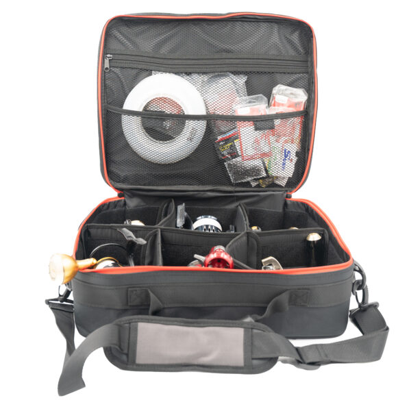 Meet the Catch 6 Compartment Reel Bag, your trusty sidekick for keeping all those plumbing tools and accessories in check! Decked out in sleek black, this compact carrying case is designed with nifty dividers, making it a breeze to organize your gear. Plus, the lid comes equipped with handy pockets perfect for storing those pesky small parts like tape and fittings. It's not just a bag; it's an essential companion that encapsulates BerleyPro's unique design philosophy.