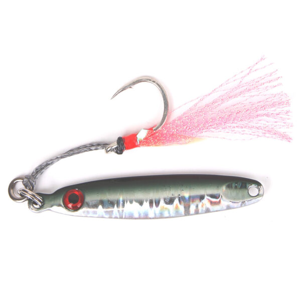 Meet the Catch Pocket Rocket Tungsten Micro Jig: your ultimate fishing ally from BerleyPro. This sleek little wonder features a robust metallic body and a mesmerizing holographic finish that's sure to charm any fish in the water. With vibrant pink tassels adding a pop of color and a razor-sharp single hook for precise catches, this lure is just what you need to take your fishing game to the next level. Ready for your next big catch? The Pocket Rocket's got your back!.
