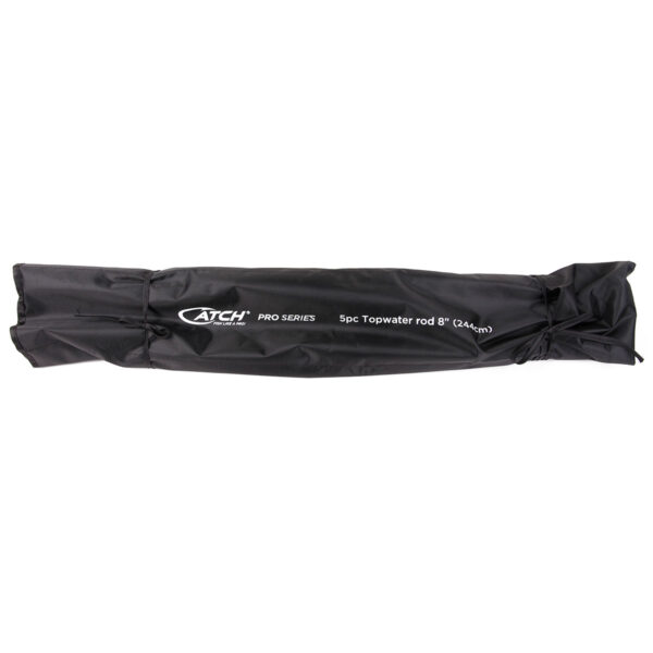 Introducing the sleek and durable Black Carrying Case, your gateway to top-notch angling adventures! Perfectly crafted for the Catch Pro Series 5-Piece Top Water Xtreme Rod, this robust case is designed to securely house your 8' (2.44m) fishing companion. Dive into your next expedition with confidence and style, knowing your gear is protected and ready for action!.