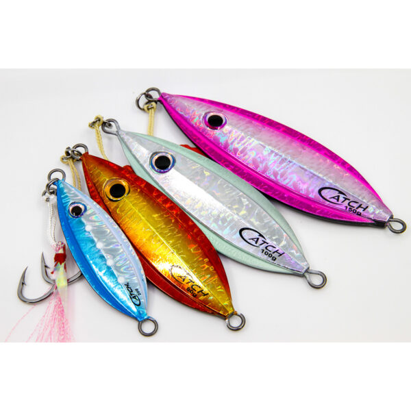 Introducing the ultimate lineup from BerleyPro! The Catch The Boss Jig collection is here to transform your fishing experience. These four metallic marvels, dressed up in striking pink, blue, orange, and silver hues with premium hooks, are ready to rock any white backdrop they grace. Whether you're aiming for the trophy fish or just out for a leisurely day on the water, these jigs are your go-to companions for that perfect catch you've been dreaming about!.