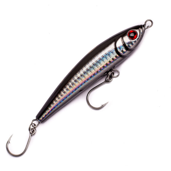 Introducing the Catch Zingaz Stickbait from BerleyPro! This bad boy glistens with a sleek, scaled pattern that fish simply can't resist. Equipped with two razor-sharp hooks, it's your ultimate ally in landing that trophy catch. Get ready to reel in the big one!.